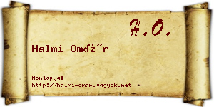Halmi Omár névjegykártya